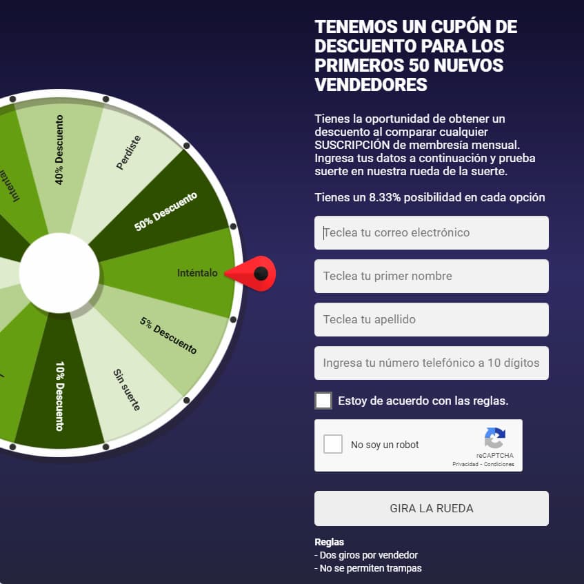 Ruleta suscripción